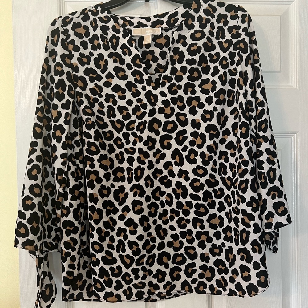 Michael Kors Leopard Print Women's Top